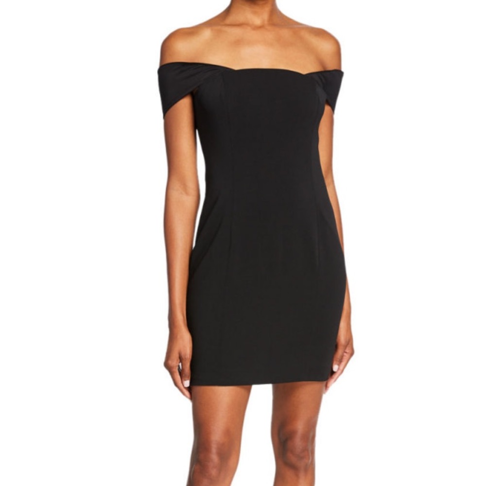 Jay Godfrey Lang Off-the-Shoulder Mini Dress